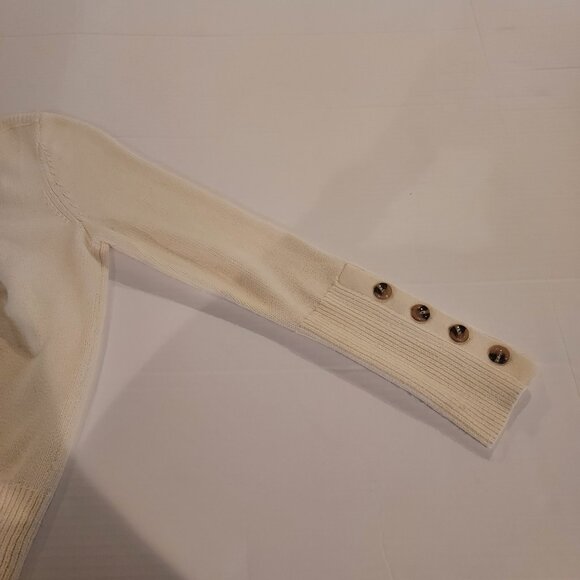 Ann Taylor Wool Blend Cream Pullover Sweater Size Med - Picture 4 of 8